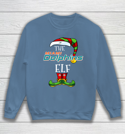 Miami Dolphins Christmas ELF Funny NFL Sweatshirt 6