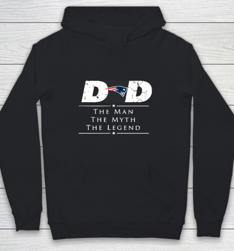 New England Patriots NFL Football Dad The Man The Myth The Legend Youth Hoodie