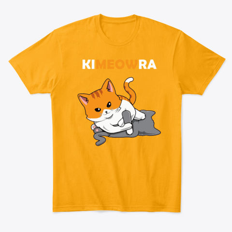 bkv6 jiu jitsu kimura kimeowra cats classic t shirt 2 front gold
