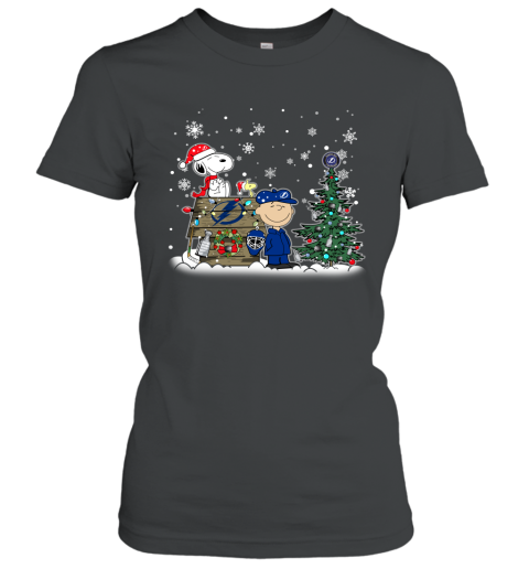 NHL Tampa Bay Lightning Snoopy Charlie Brown Woodstock Christmas Stanley Cup Hockey T Shirt nJA4PKL4Fyj ladies t shirt 20 95 151514 front black