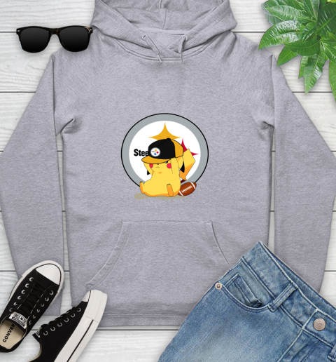 NFL Pikachu Football Sports Pittsburgh Steelers Youth Hoodie 6