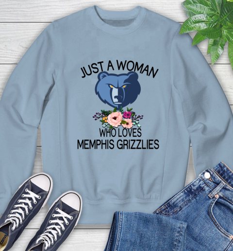 NBA Just A Woman Who Loves Memphis Grizzlies Basketball Sports Sweatshirt 5