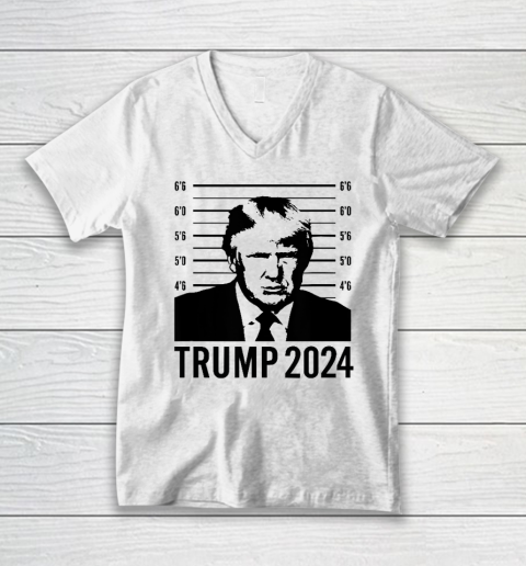 Trump Mugshot 2024 President V-Neck T-Shirt