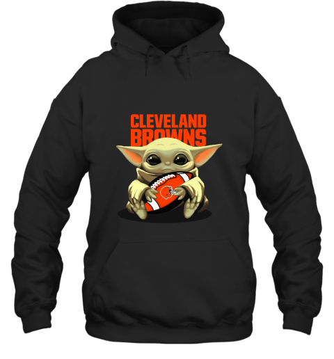 Baby Yoda Loves The Cleveland Browns Star Wars NFL Hoodie