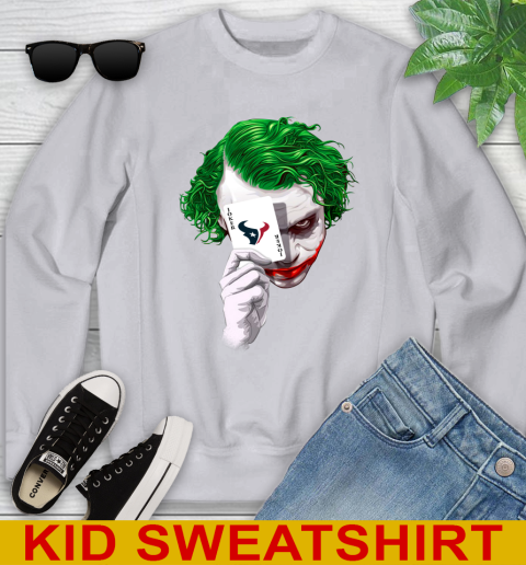 Houston Texans NFL Football Joker Card Shirt Youth Sweatshirt 3