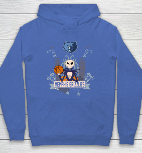 NBA Memphis Grizzlies Basketball Jack Skellington Halloween Hoodie 6