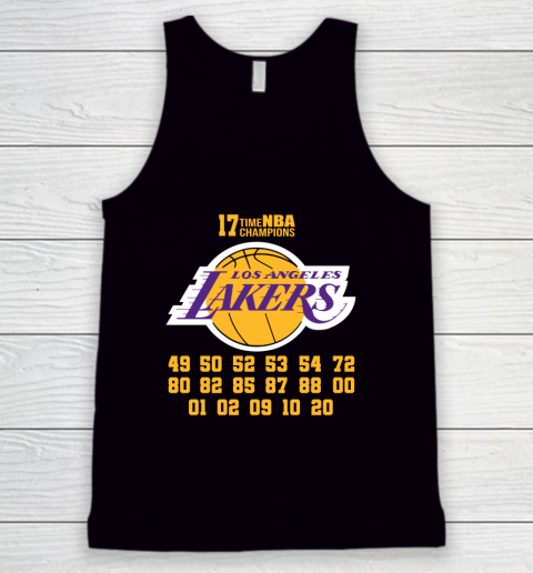 Los Angeles Lakers Finals Champions 17 Time Nba Champions Tank Top