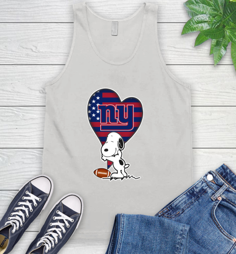 New York Giants NFL Football The Peanuts Movie Adorable Snoopy Tank Top