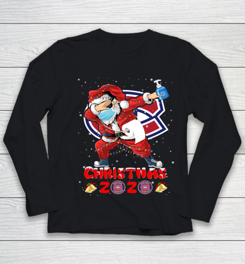 Montreal Canadiens Funny Santa Claus Dabbing Christmas 2020 NHL Youth Long Sleeve