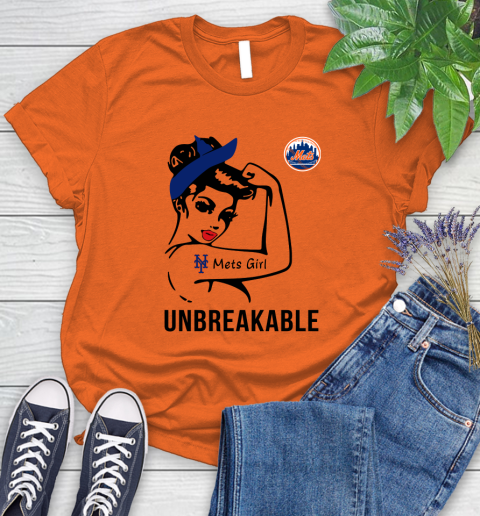 MLB New York Mets Girl Unbreakable Baseball Sports Women's T-Shirt 2