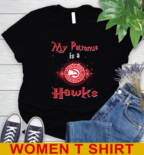 NBA Basketball Harry Potter My Patronus Is A Atlanta Hawks Women's T-Shirt
