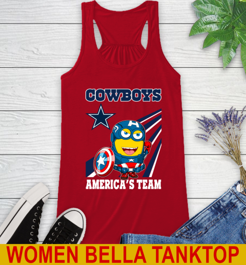 NFL Football Dallas Cowboys Captain America Marvel Avengers Minion Shirt Racerback Tank 4