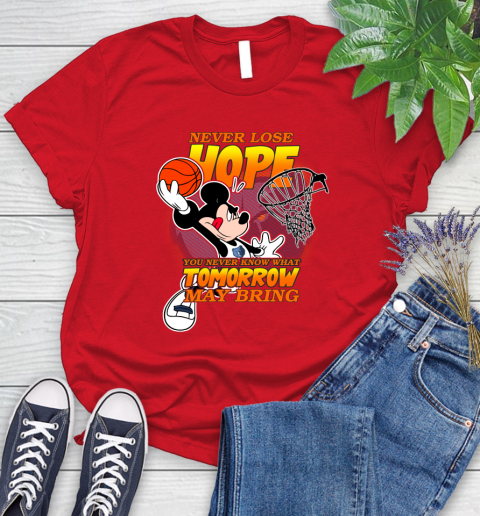 Memphis Grizzlies NBA Basketball Mickey Disney Never Lose Hope Women's T-Shirt 13