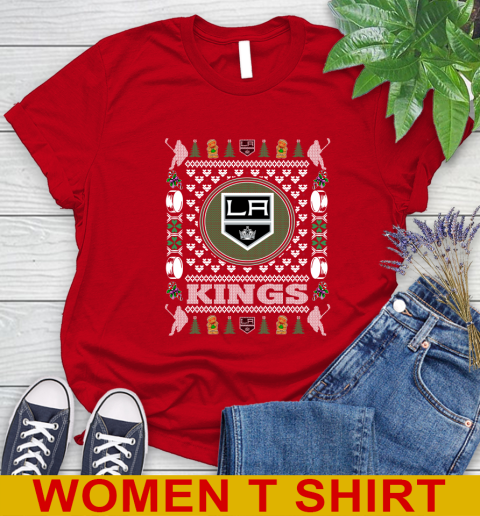 Los Angeles Kings Merry Christmas NHL Hockey Loyal Fan Women's T-Shirt 11