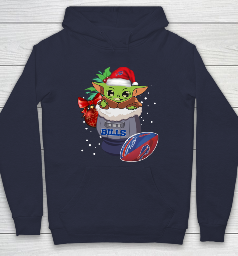 Buffalo Bills Christmas Baby Yoda Star Wars Funny Happy NFL Hoodie 4