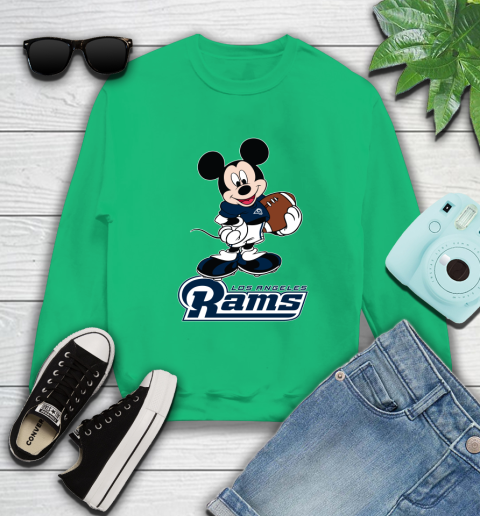 NFL Football Los Angeles Rams Cheerful Mickey Mouse Shirt Sweatshirt 7