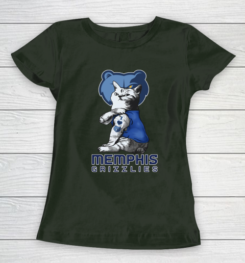 NBA Basketball My Cat Loves Memphis Grizzlies Women's T-Shirt 4