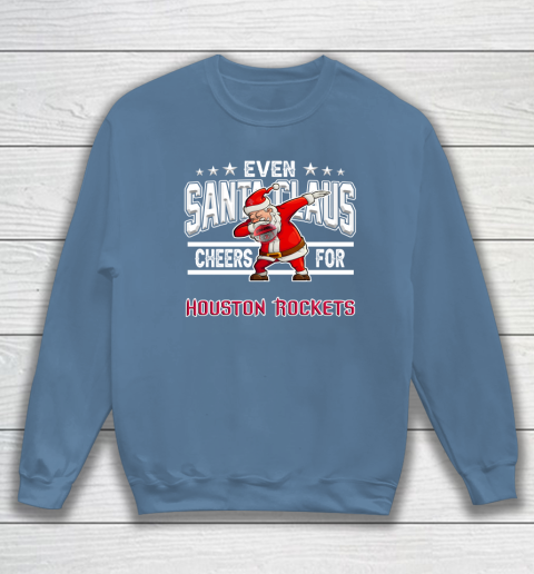 Houston Rockets Even Santa Claus Cheers For Christmas NBA Sweatshirt 6