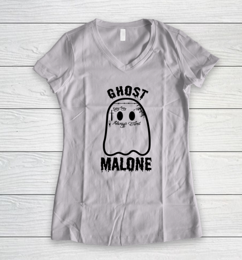 Funny Halloween Spooky Season Fall Season Cute Ghost Malon Women's V-Neck T-Shirt