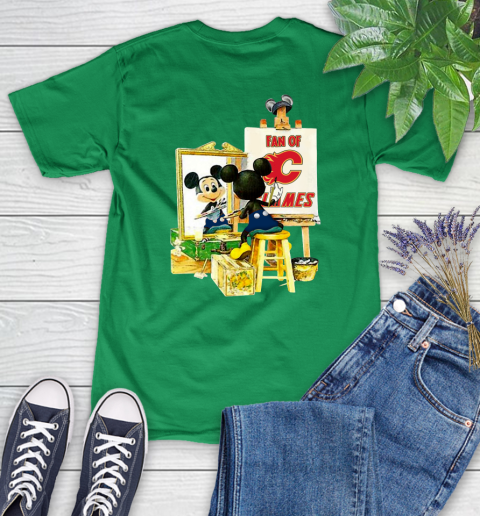 NHL Hockey Calgary Flames Mickey Drawing Shirt 88