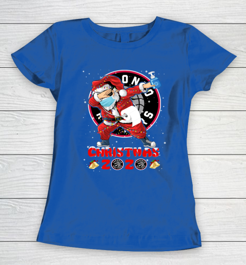 Toronto Raptors Funny Santa Claus Dabbing Christmas 2020 NBA Women's T-Shirt 8