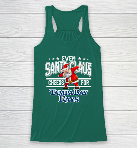 Tampa Bay Rays Even Santa Claus Cheers For Christmas MLB Racerback Tank 5