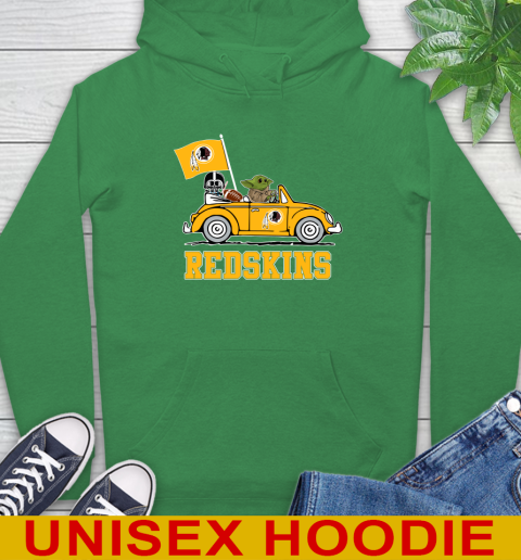 NFL Football Washington Redskins Darth Vader Baby Yoda Driving Star Wars Shirt Hoodie 8