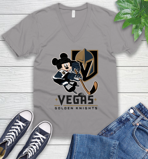 NHL Vegas Golden Knights Mickey Mouse Disney Hockey T Shirt V-Neck T-Shirt 4