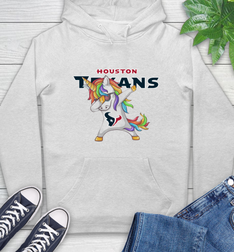 Houston Texans NFL Football Funny Unicorn Dabbing Sports Hoodie