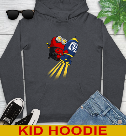 MLB Baseball San Diego Padres Deadpool Minion Marvel Shirt Youth Hoodie 9