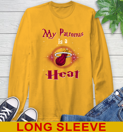 NBA Basketball Harry Potter My Patronus Is A Miami Heat Long Sleeve T-Shirt 2