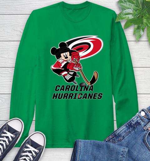 NHL Carolina Hurricanes Mickey Mouse Disney Hockey T Shirt Long Sleeve T-Shirt 7