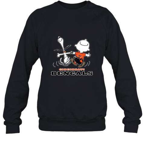 Snoopy And Charlie Brown Happy Cincinnati Bengals Fans Sweatshirt