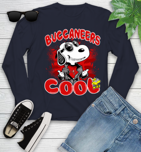 NFL Football Tampa Bay Buccaneers Cool Snoopy Shirt Youth Long Sleeve 2