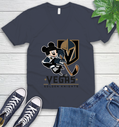 NHL Vegas Golden Knights Mickey Mouse Disney Hockey T Shirt V-Neck T-Shirt 9