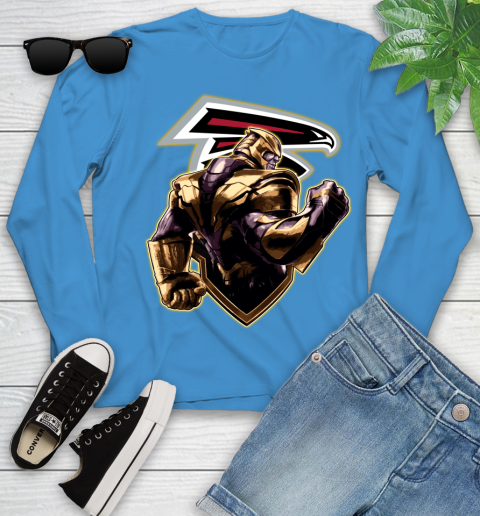 NFL Thanos Avengers Endgame Football Sports Atlanta Falcons Youth Long Sleeve 7