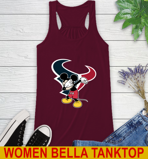 Houston Texans NFL Football Dabbing Mickey Disney Sports Racerback Tank 3