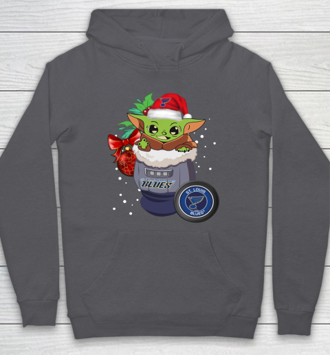 St.Louis Blues Christmas Baby Yoda Star Wars Funny Happy NHL Hoodie 7