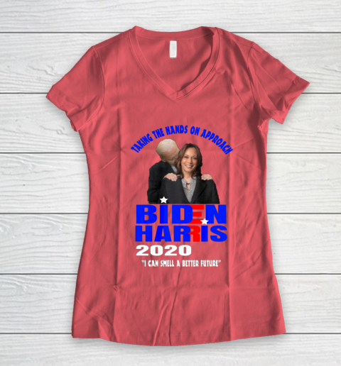 Womens Joe Biden Harris 2020 Vintage V-Neck T-Shirt 