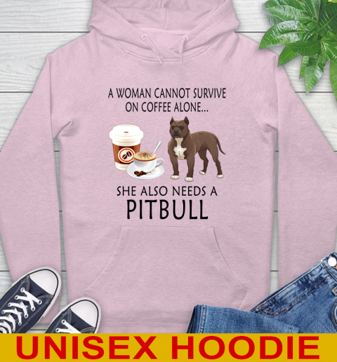 Women cannot survive on coffee alone she also need a PITBULL tshirt 20