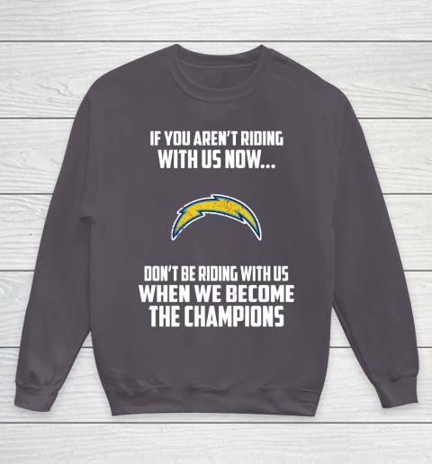 NFL Los Angeles Chargers Football We Become The Champions Youth Sweatshirt 5