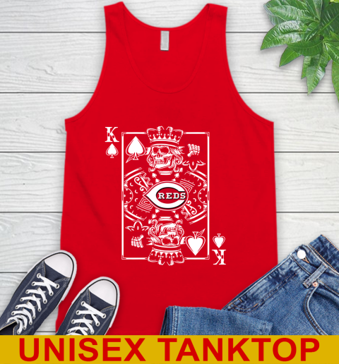 Cincinnati Reds MLB Baseball The King Of Spades Death Cards Shirt Tank Top 5