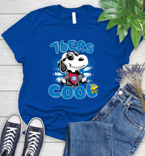 NBA Basketball Philadelphia 76ers Cool Snoopy Shirt Women's T-Shirt 10
