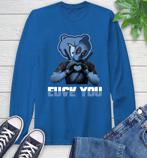 NBA Memphis Grizzlies Deadpool Love You Fuck You Basketball Sports Long Sleeve T-Shirt 10