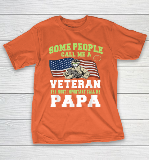 Grandpa Funny Gift Apparel  Men Grandpa Veteran The Important Call Me Pap T-Shirt 4