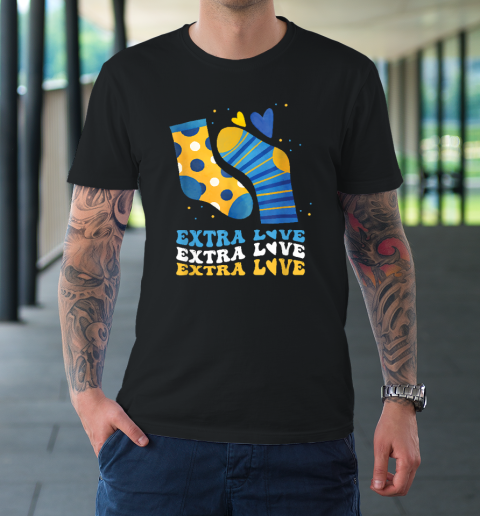 Extra Love National Down Syndrome Awareness Down T-Shirt 1