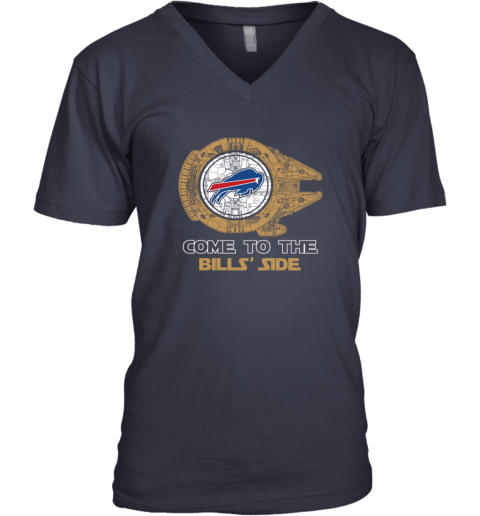 NFL Come To The Buffalo Bills Star Wars Football Sports V-Neck T-Shirt qo6b nfl come to the buffalo bills star wars football sports v neck unisex 8 front navy