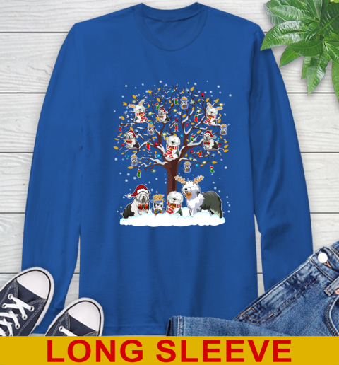 Old english Sheep dog dog pet lover light christmas tree shirt 65