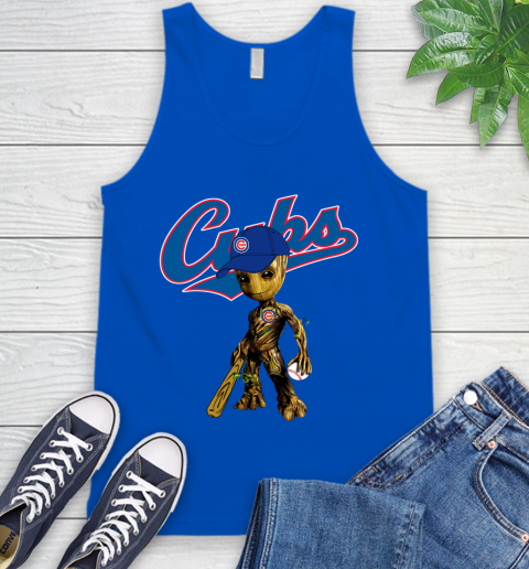 MLB Chicago Cubs Groot Guardians Of The Galaxy Baseball Tank Top 5