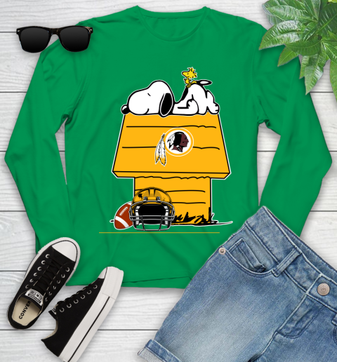 Washington Redskins NFL Football Snoopy Woodstock The Peanuts Movie Youth Long Sleeve 6